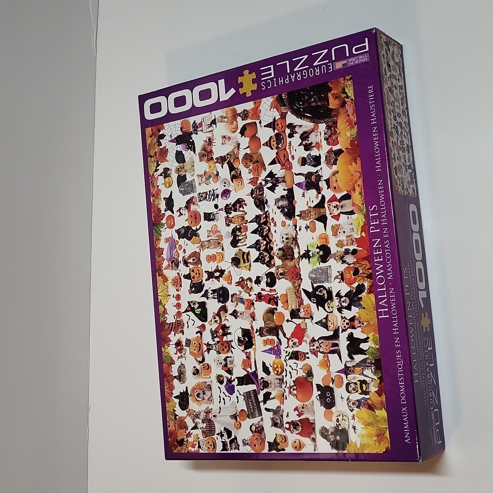 Eurographics Halloween Pets Puzzle 1000 Pieces Cats Dogs Costumes White
